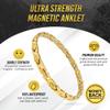 MagnetRX Womens Magnetic Ankle Bracelet  Ultra Strength Magnetic Anklets with 34 Magnets  Titanium Ankle Bracelets for Women (Gold) view 3