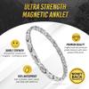 MagnetRX Womens Magnetic Ankle Bracelet  Ultra Strength Magnetic Anklets with 34 Magnets  Titanium Ankle Bracelets for Women (Silver) view 3