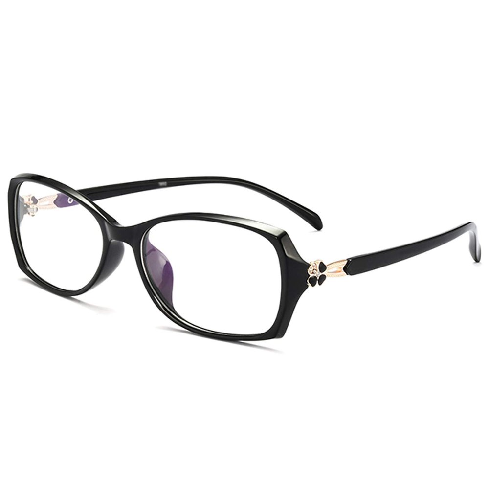ZXCVBAS Smart Distance Reading Glasses, Computer Reader Glasses UV Protection Anti Reflection, Anti-Fatigue Ladies Fashion Ultralight Elegant Reading Glasses,Black,+2
