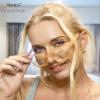 Eyekepper Design Reading Glasses for Women Blue Light Blocking Computer Readers with Spring Hinges - Champagne +0.75 view 4