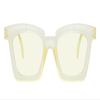 Eyekepper Design Reading Glasses for Women Blue Light Blocking Computer Readers with Spring Hinges - Yellow +0.75