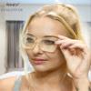 Eyekepper Design Reading Glasses for Women Blue Light Blocking Computer Readers with Spring Hinges - Yellow +0.75 view 4