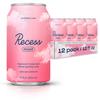 Recess Mood Magnesium & Adaptogen Drink, Relaxation Beverage, 12 Ounce (Strawberry Rose, 12 Pack) view 1