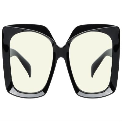 Eyekepper Square Reading Glasses for Women Blue Light Blocking Computer Readers - Black +0.50