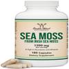 Irish Sea Moss Capsules, More Potent Than Sea Moss Gel Extract (180 Count, 1,200mg per Serving) (from Wildcrafted and Raw Chondrus Crispus) Nutrient Rich Superfood High in Minerals by Double Wood view 1