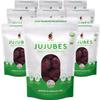 JUJUME | USDA Organic California Grown Jujubes Red Dates | Individually Sorted 3X for QA | High Grade Superfood | Healthy Dried Fruit | Certified All-Natural Non-GMO | 10-pack 6 oz. bags view 1
