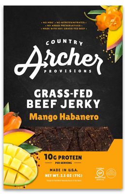 Country Archer Mango Habanero Beef Jerky, 2.5 Ounce - 12 per pack