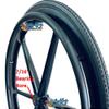 24" x 1" X-CORE 6 Spoke Wheel With Solid Everyday Tire, Pushrims and Bearings (Wheel With 7/16" Bearings) view 1