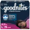 Goodnites Girls' Nighttime Bedwetting Underwear, Size Large (68-95 lbs), 75 Ct (3 Packs of 25), Packaging May Vary view 1