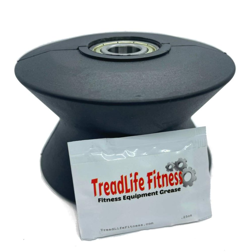 Elliptical Roller Wheel | Replacement for NordicTrack E7sv - Model Number NTEVEL799081 | 3"W x 4"D | Part #238880 | Free Bearing Grease Included