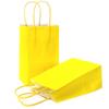 AZOWA Gift Bags Small Kraft Paper Bags with Handles (6 x 4.7 x 2.4 in, Yellow Color, 50 Pcs) view 1