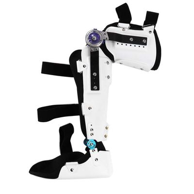 Adjustable Knee Joint Fixed Brace, Hinged Post Op Knee Brace, Breathable Thigh Knee Ankle Foot Supports Orthosis, Compression Support for Protection&Pain Relief