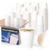 Fit Meal Prep 1000 Pack 10 oz Disposable Paper Coffee Cups, Premium White Hot Cups for Hot/Cold Beverage, Durable Thickened Paper Cup Bulk for Party, Office, Bussines, Home, Bistros, Events view 1