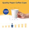 Fit Meal Prep 1000 Pack 10 oz Disposable Paper Coffee Cups, Premium White Hot Cups for Hot/Cold Beverage, Durable Thickened Paper Cup Bulk for Party, Office, Bussines, Home, Bistros, Events view 2