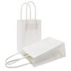AZOWA Gift Bags Small Kraft Paper Bags with Handles (6 x 4.7 x 2.4 in, White Color, 50 Pcs) view 1