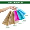 AZOWA Gift Bags Small Kraft Paper Bags with Handles (6 x 4.7 x 2.4 in, White Color, 50 Pcs) view 3