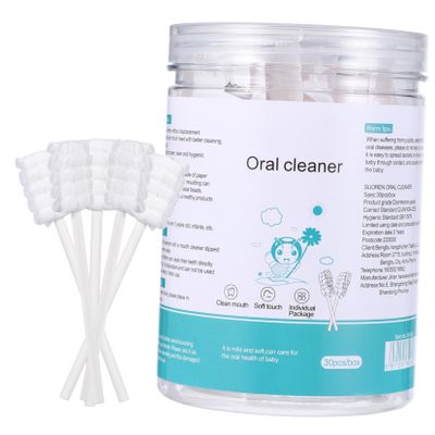 Healifty 30pcs Oral Baby Oral Cleaning Infant Gauze Baby Gauze Infant Toothbrush Toothbrush