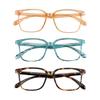 3 Pack Blue Light Blocking Glasses for Women or Men, Anti Eyestrain Dry Eyes, Headaches and Blurry Vision, Instantly Blocks Glare from Computers and Phone Screens (Champagne+Slateblue+Tortoise) view 1