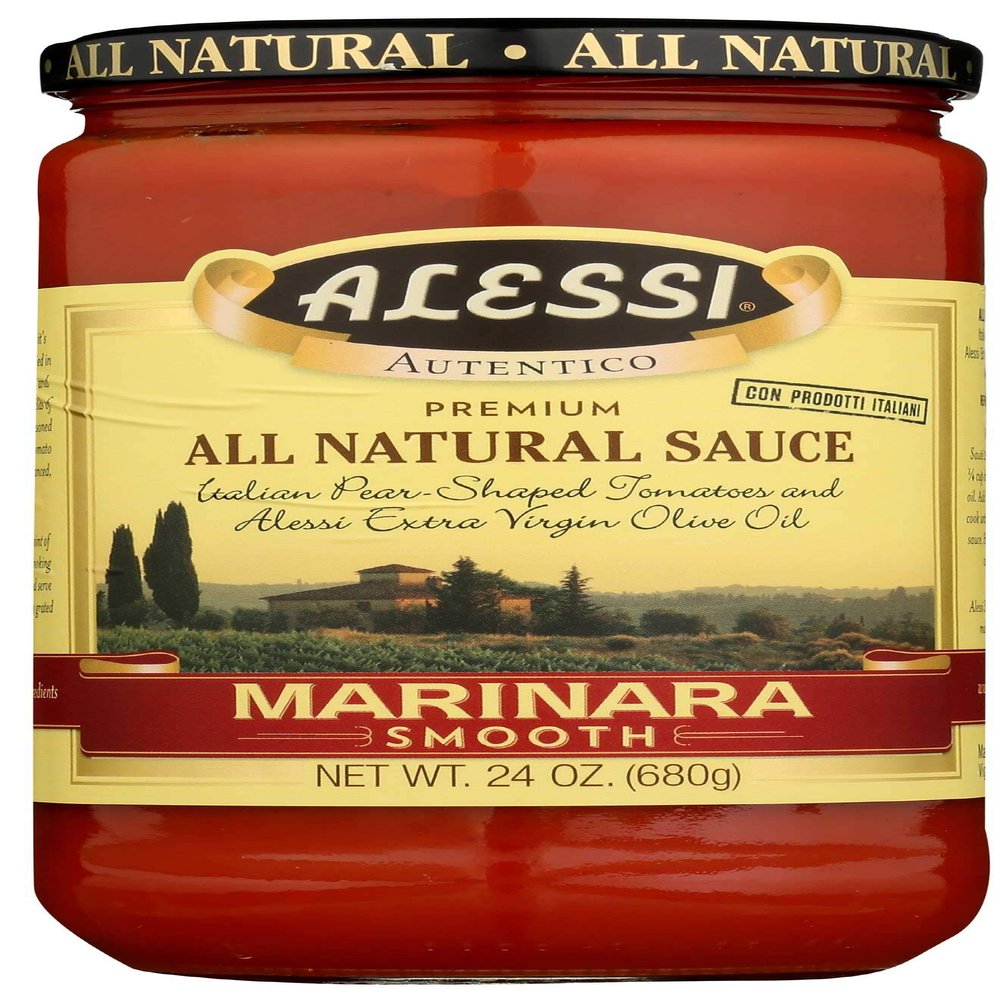Alessi Smooth Marinara Pasta Sauce, 24 Ounce - 6 per case.