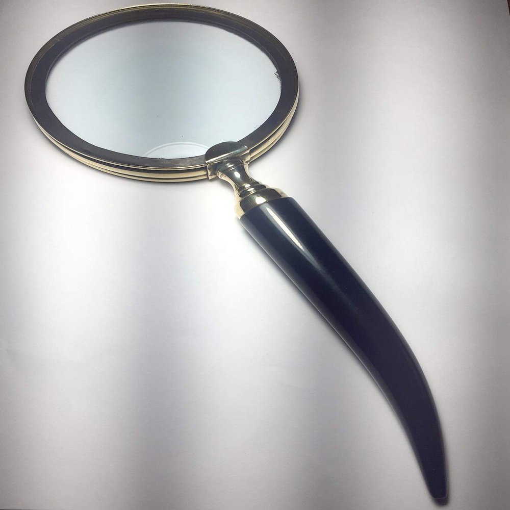 10 inch Brass & Glass Magnifier Materials Brass Glass & Plastic Handle