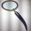 10 inch Brass & Glass Magnifier Materials Brass Glass & Plastic Handle view 1