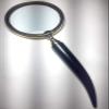 10 inch Brass & Glass Magnifier Materials Brass Glass & Plastic Handle view 2