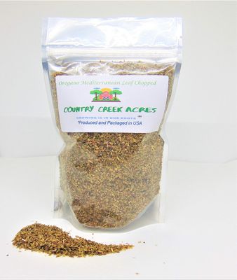 10 oz Mediterranean Oregano Seasoning- A pungent herb with Bitter, Grassy Flavors and a Trace of Mint- Country Creek LLC- One of The Most recognized Herbs That adds Plenty of Taste to Food.