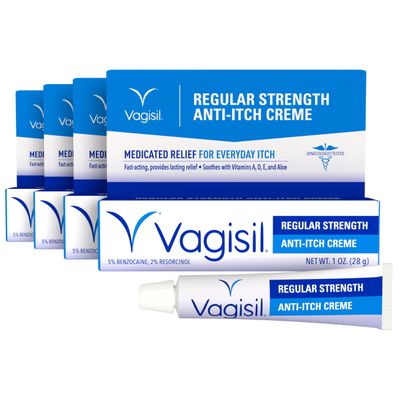 Vagisil Regular Strength Feminine Anti-Itch Creme, 1 Oz (4 Pack)