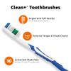 Amazon Basics Clean Plus Toothbrushes, Soft, Full, 10 Count, 1 Pack (Previously Solimo) view 3