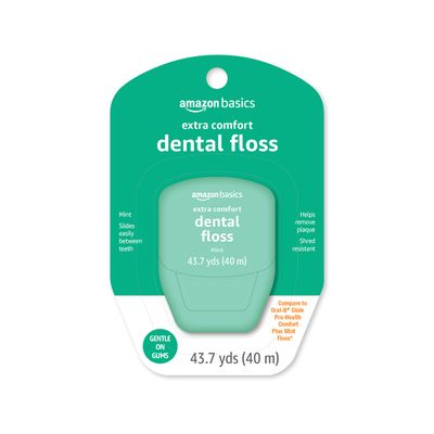 Amazon Basics Extra Comfort Mint Dental Floss, 40 M, 1 Pack