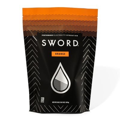 SWORD PERFORMANCE Electrolyte Replenisher Powder Drink Mix, Orange, 30-Serving Resealable Bag w/Scoop