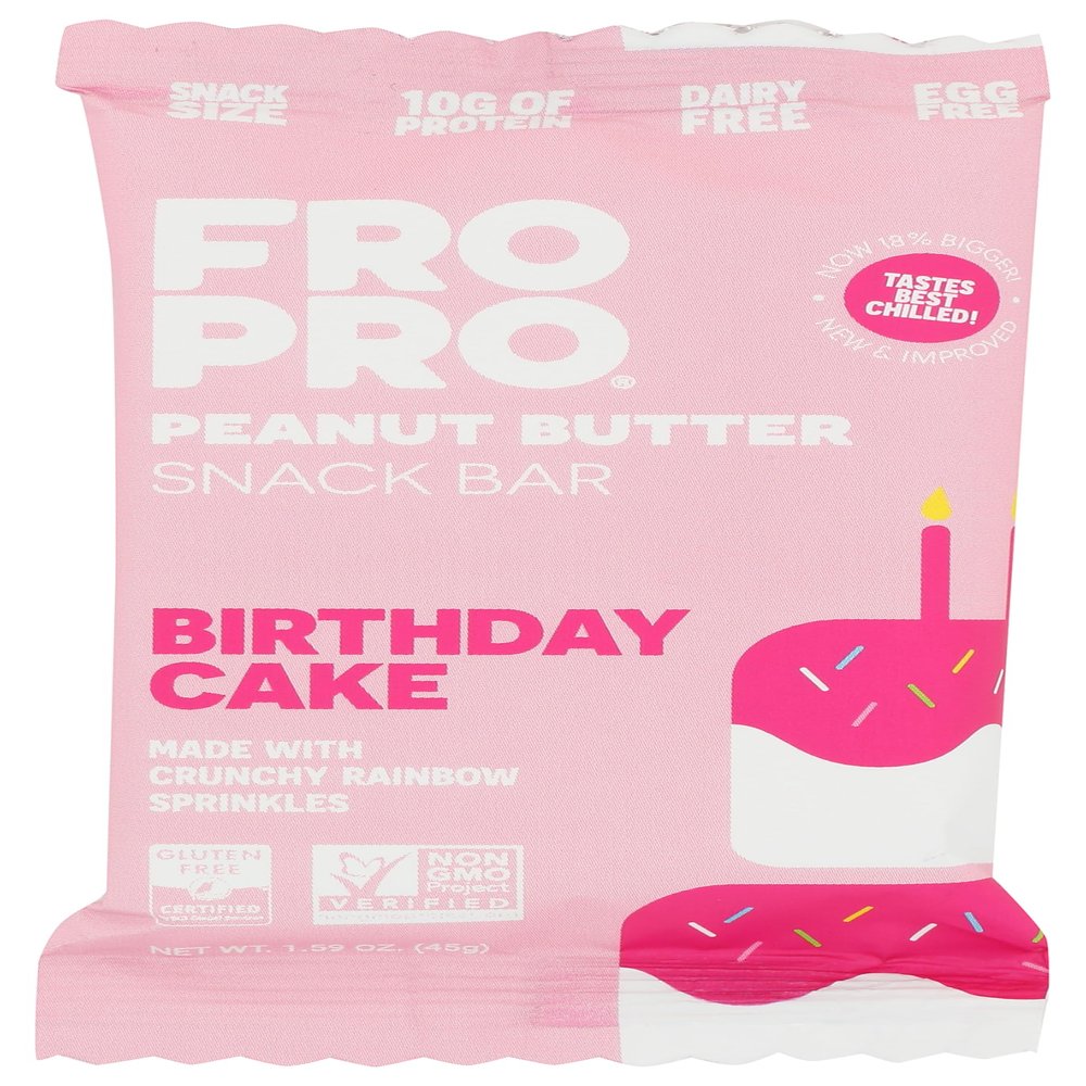 Fropro, Bar Snack Birthday Cake, 1.34 Ounce