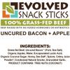 Healthy Artisan Meat Snack Sticks, Grass-fed Beef - Evolved Snack Sticks - Paleo, Keto, High Protein, Low Sugar, Gluten Free, Soy Free, Non-GMO, 110 Calories 1.25 oz (Beef | Bacon | Apple, 5) view 3