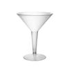 Party Essentials Plastic Two Piece 8-Ounce Martini Glasses/Party Cups, Clear, 20 Count view 1