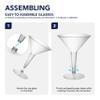 Party Essentials Plastic Two Piece 8-Ounce Martini Glasses/Party Cups, Clear, 20 Count view 3