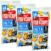 Burtons Fish 'N' Chips Salt Vinegar Flavour Baked Snack Biscuits (15 packs x 25g) view 1