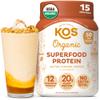 KOS Vegan Protein Powder, Salted Caramel Coffee - Low Carb Pea Protein Blend, Organic Plant Superfood Rich in Vitamins & Minerals - Keto, Dairy Free - Meal Replacement for Women & Men - 15 Servings view 1