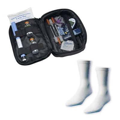Daily Diabetic Organizer Case and Euro Sock Bundle | Daily-Euro-XL
