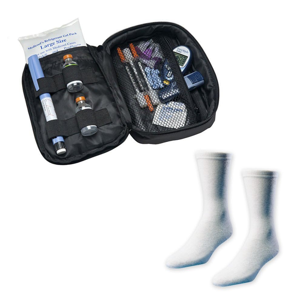 Daily Diabetic Organizer Case and Euro Sock Bundle | Daily-Euro-XL