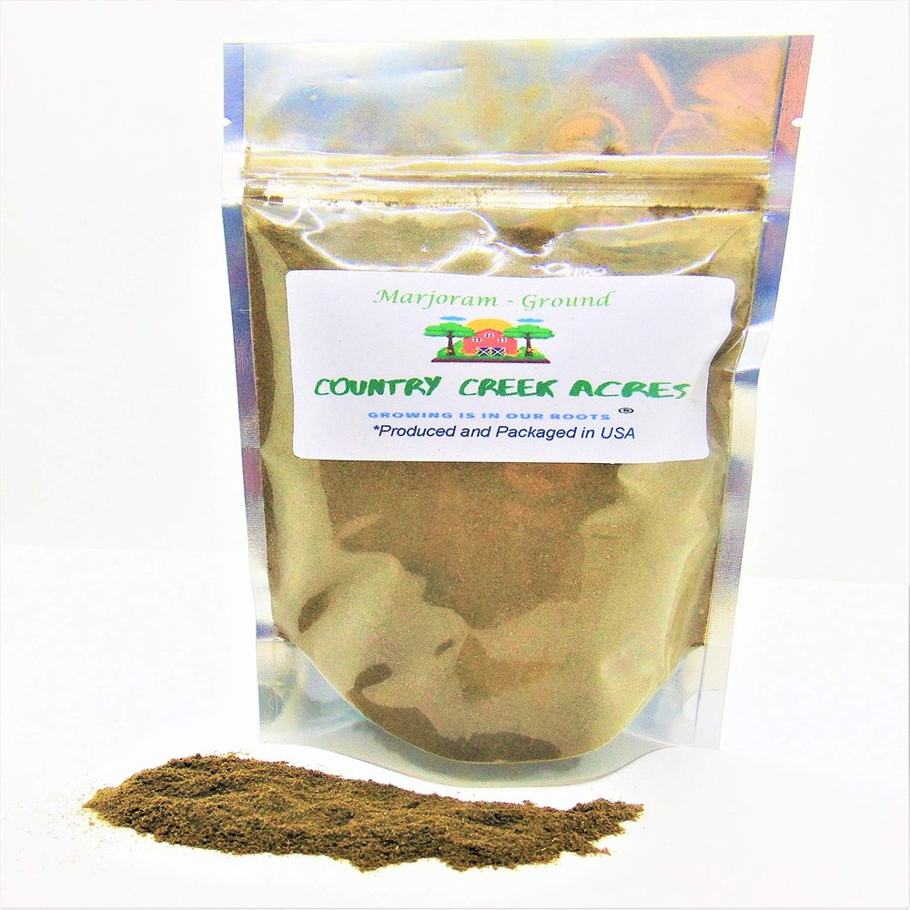 12 oz Ground Marjoram Seasoning- Its taste is warm, aromatic, slightly sharp, and somewhat bitter. - Country Creek LLC