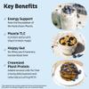 KOS Plant Based Protein Powder, Blueberry Muffin - Organic Pea Protein Superfood with Spirulina and Immune Support Blend. Soy, Gluten, Dairy Free - Vegan Meal Replacement for Women & Men - 15 Servings view 3