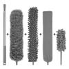 5-in-1 Microfiber Duster with Extension Pole (30-100") Kit for High Ceiling, Fan, Cobweb, Blind & Furniture, Bendable Washable Heads, Reusable Dusters for Cleaning view 1