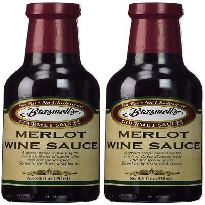 Braswell Merlot Wine Steak Sauce, 9.5 Ounce Pack of 2