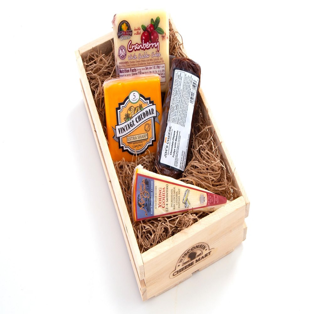 Best Sellers Cheese Sampler Gift Basket | Authentic Wisconsin Cheese | Gourmet Gift Box for Holidays & Entertaining
