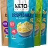 Cauliflower Chips Keto bites cauliflower thins Variety Pack 4 Pack healthy vegetable chips & crisps gluten free cauliflower bites snacks, ketogenic diet friendly, mediterranean, vegan, paleo view 1