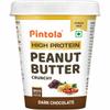 Pintola HIGH Protein Peanut Butter (Dark Chocolate) (Crunchy, 510g) | 30% Protein | High Fibre | NO Salt view 1