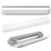 Plastic Wrap Dispenser with Slide Cutter, Reusable Cling Film Dispenser, Double Elastic Buckle Adjustable Length for Aluminum foil Wax Paper Foil Dispenser, Included 1 Roll Plastic Food Wrap view 1