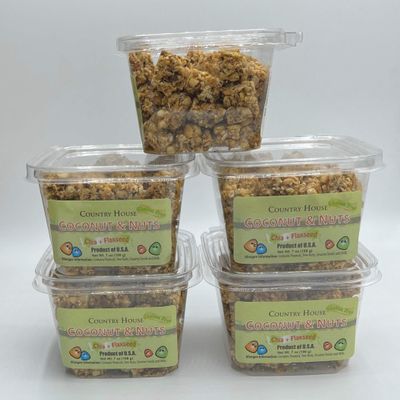 Country House COCONUT CRUNCH PACK (5 Counts) with Chia and Flaxseed, All Natural, Easy to Read Ingredients, No Artificial or Natural Flavors Added, No Gluten, Low Sodium, and a Crisp in Every Bite!