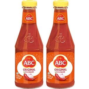 ABC Original Sambal Chili Sauce, Spicy Hot, Indonesian Dipping BBQ, No Preservative, 11.3oz / 335ml (Pack of 2)