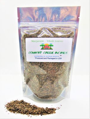 12 oz Marjoram, Whole Dried and Chopped, A hearty flavor, bold taste and vibrant aroma -NON- GMO- Country Creek LLC